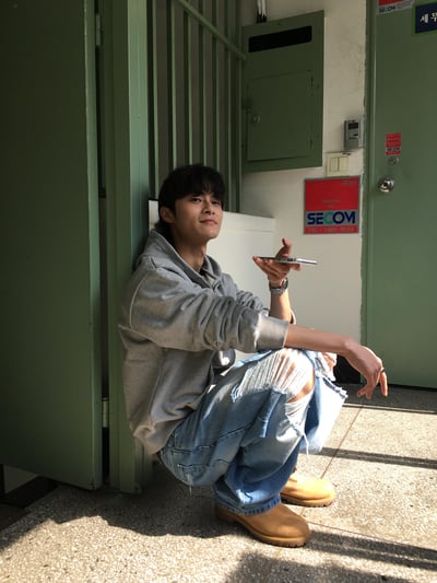 高檔布料 漸層刷色 街頭破洞 牛仔寬褲 - 2C7