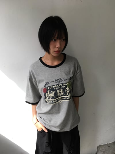 西部牛仔 復古王者 配色細節 短版 短袖 - 3C12