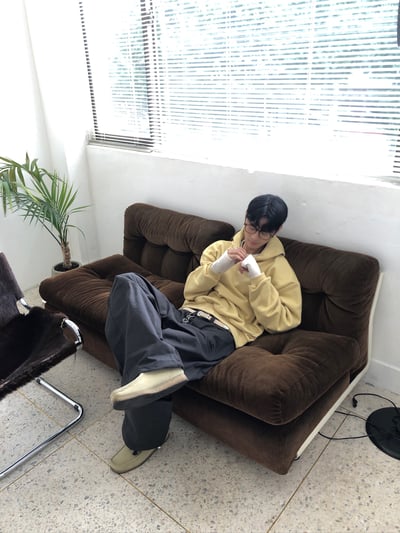 高質感 休閒風 細條紋 層疊穿搭 指套 長袖 - 4C18