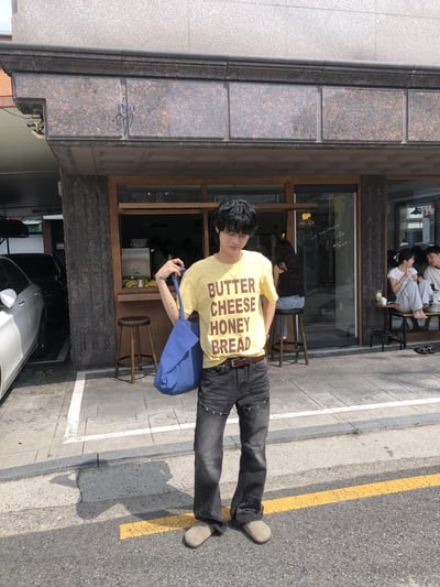 Cotris 街頭卯釘 漸層刷色 修身 牛仔喇叭 長褲 - 1C17