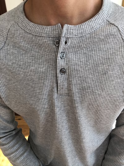 極簡主義 亨利領 素色 修身版型 長袖 - 4C3