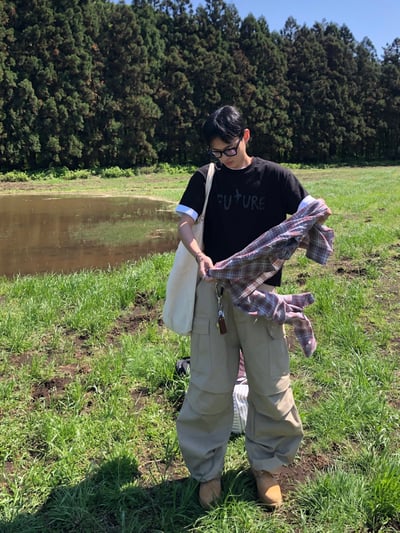 濟州仔 重磅 立體剪裁 工裝寬褲 - 2C21