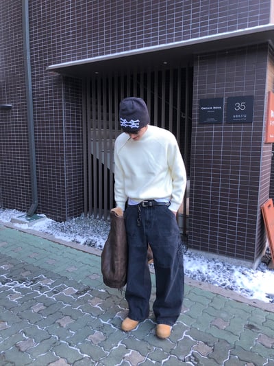 PERTED 特殊配色縫線 工裝 寬褲 - 2C19