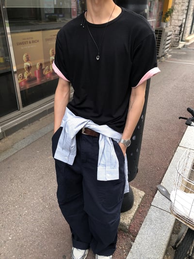 經典款 夏季透氣 短版素面 短袖上衣 - 8C14
