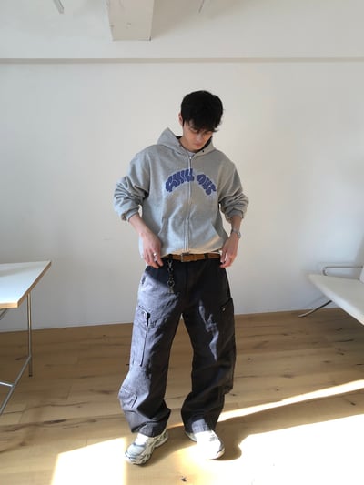 美式潑漆感 復古格紋 雙面連帽外套 - 2C15