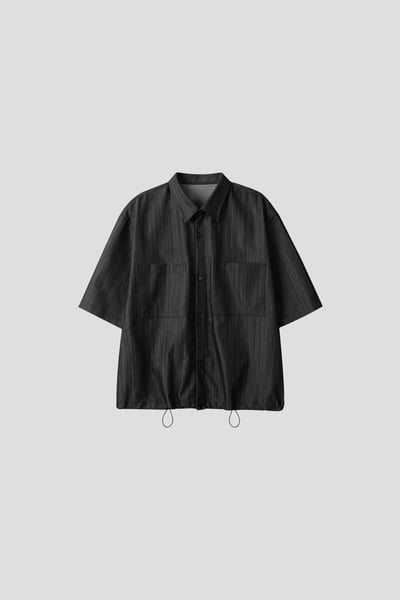 工作雙口袋 繫帶襯衫 - 6C3