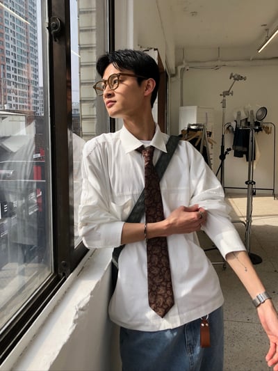 文藝復興 花雕紋 復古領帶 - 2C2