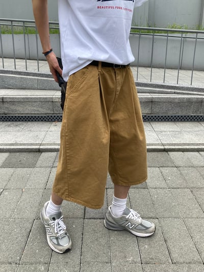 (棕色M 現貨) 經典復古 80s 百慕達 7分短褲 - 3C8