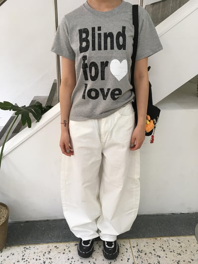 Blind for love 彩繪印刷 短版 短袖 - 3C17
