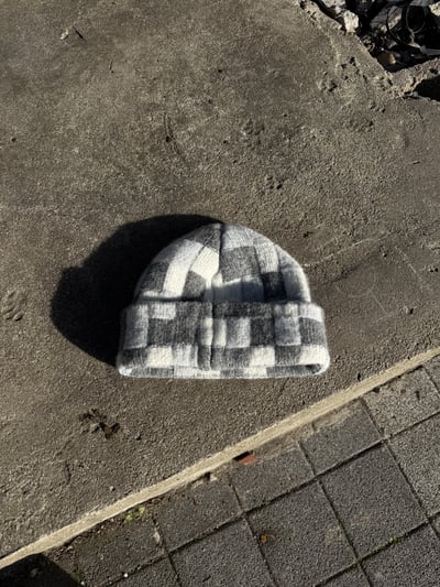 方格紋 休閒街頭 經典毛帽 - 1C6