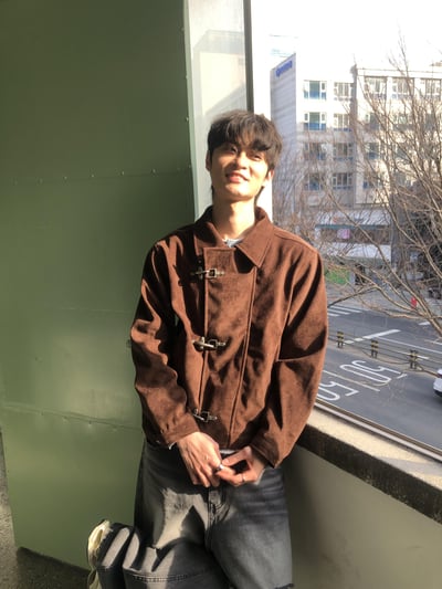 街頭潮流 消防扣 麂皮 短版 薄夾克 - 2C3