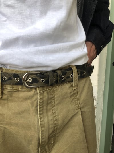 穿搭必備 萬能百搭 豹紋皮帶 - 3C12