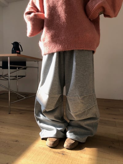 層疊口袋 降落傘 空氣棉 寬版棉褲 - 4C7