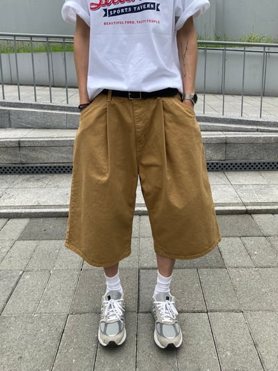 (棕色M 現貨) 經典復古 80s 百慕達 7分短褲 - 3C16