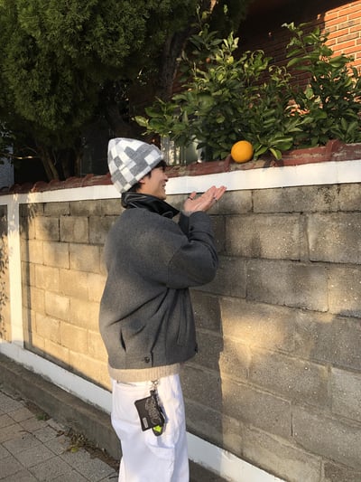 方格紋 休閒街頭 經典毛帽 - 1C9