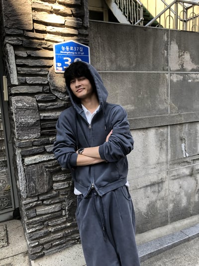 復古經典 做舊刷色 運動套裝 短版 連帽外套 - 2C5