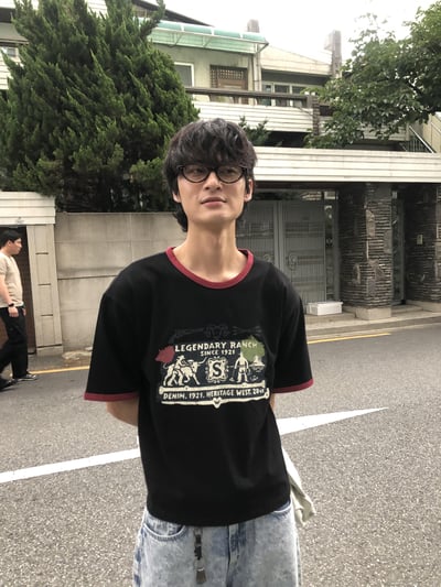 西部牛仔 復古王者 配色細節 短版 短袖 - 3C3