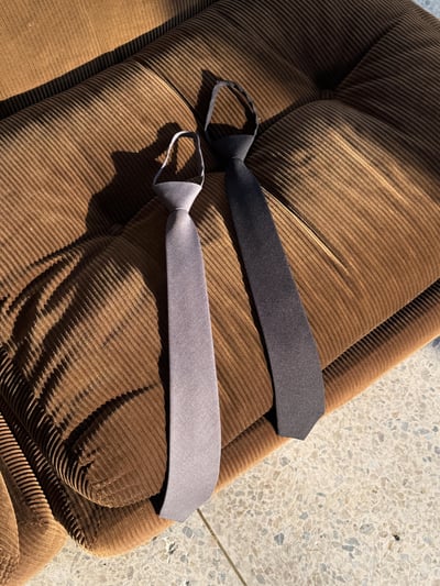 簡約風 百搭 素色 伸縮調節 領帶 - 2C1