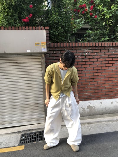 清涼夏季 高檔休閒 薄款開襟 短版 長袖 - 4C10