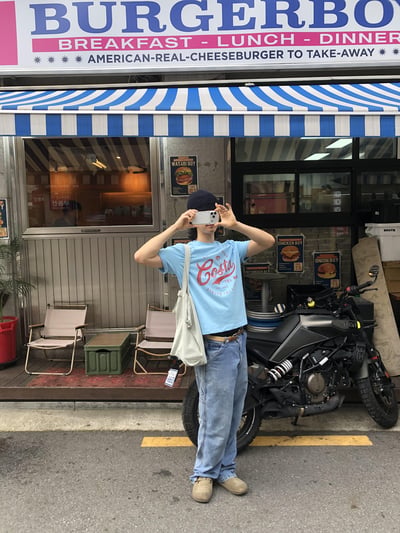 Costa 可愛街頭 印刷設計 寬版 短袖 上衣 - 3C3