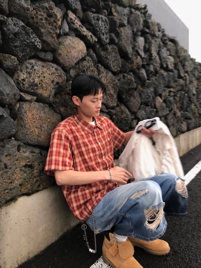 786 破壞水洗 復古渲染 百慕達 牛仔短褲 - 1C15