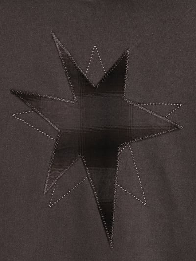 不規則星形 高質感刺繡 水洗帽T 長袖 - 3C19