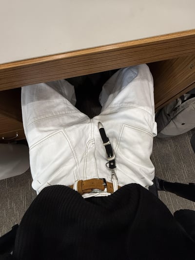 迷你皮帶 皮革(麂皮)鑰匙圈 - 3C15