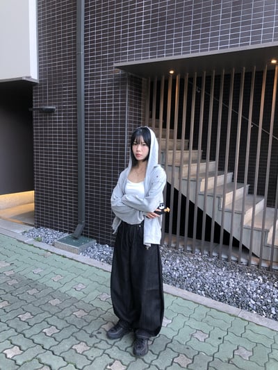 背影殺手 高檔縫線 鬆緊帶 寬版 牛仔長褲 - 3C10