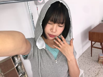 休閒配色 滿天星 修身短版 連帽外套 短袖 - 3C14