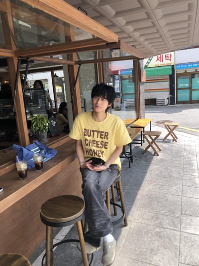 韓系潮流 多巴安夏季配色 印刷 短版 短袖 上衣 - 5C5