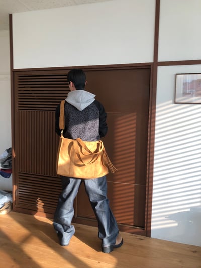 羅馬文藝復興 高檔麂皮 大容量 肩背 托特包 - 2C5