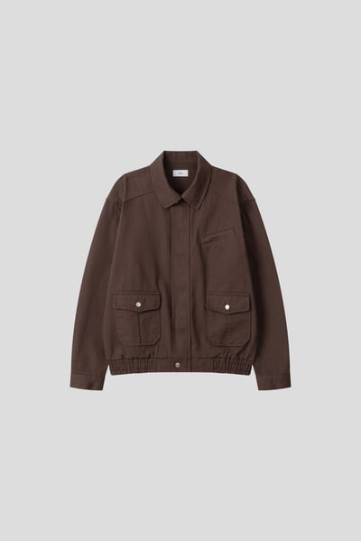 歐美經典款 雙口袋 微短版 牛津夾克 - 3C23