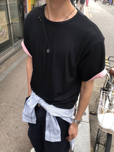 經典款 夏季透氣 短版素面 短袖上衣 - 8C6