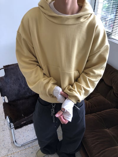 高質感 休閒風 細條紋 層疊穿搭 指套 長袖 - 4C13