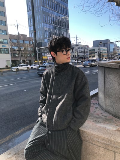 高檔系列 馬海毛 短版 立領 大衣 - 2C16