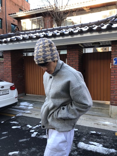 高檔系列 馬海毛 短版 立領 大衣 - 2C9