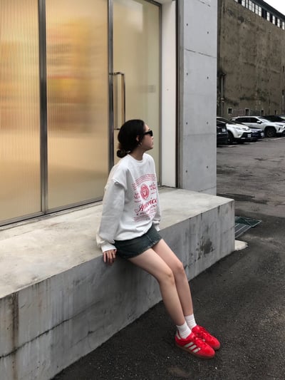 (象牙白,燕麥色現貨) (Unisex) America 美式印刷 大學T - 5C14