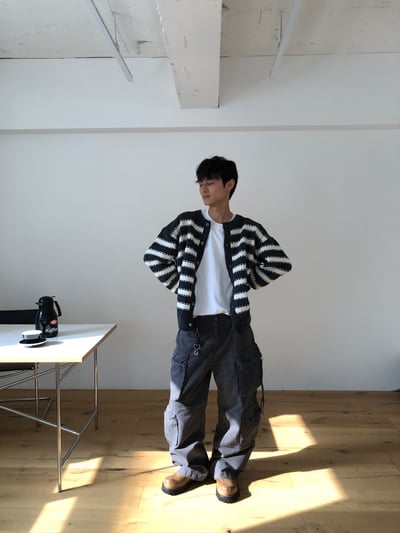 韓系街頭 立體工裝 多重大口袋 寬褲 - 3C11