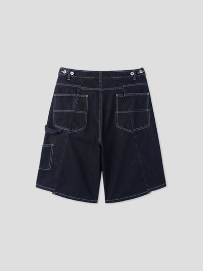 不對稱縫線 背面殺手 百慕達 7分 牛仔短褲 - 2C23