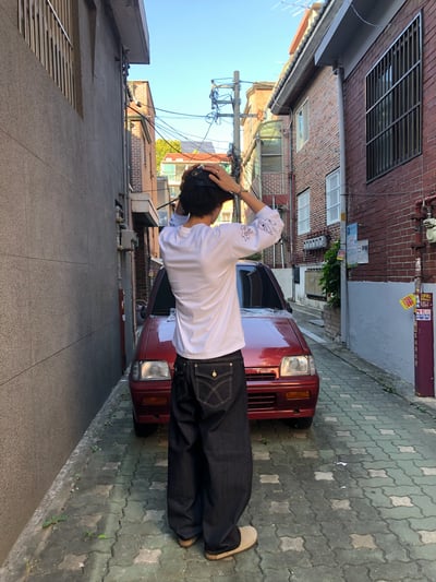 獨特街頭 印刷造型 微短版 薄長袖 - 3C15