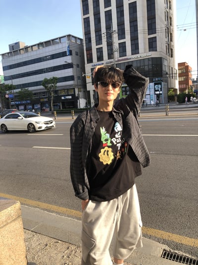 美式街頭彩繪 帥氣可愛風 寬版短袖 - 2C11