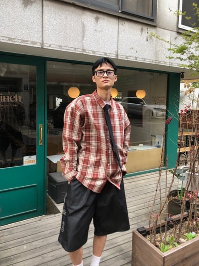 名古屋 懷舊日式街頭 格紋 襯衫 - 2C19