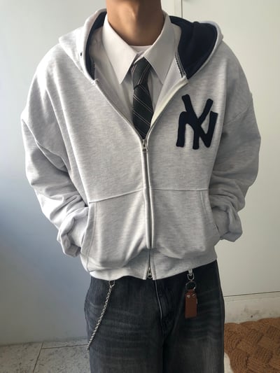 時尚紐約 歐美潮男 連帽短版外套 - 3C1