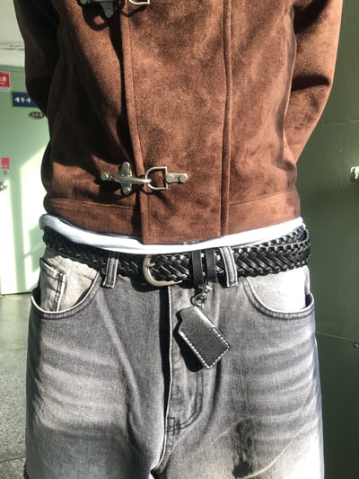 頂流社會 網狀皮革 鑰匙圈 皮帶 - 2C1