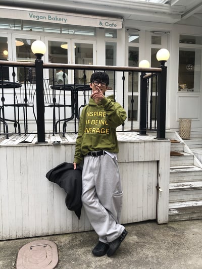 街頭休閒 極簡俐落 百搭 刷毛 寬版 工裝棉褲 - 2C3