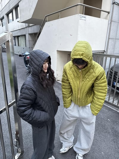 俐落曲線 輕量短版 羽絨外套 - 3C13