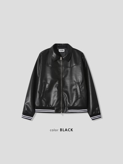 素雅幹練 亮感 皮革 短版 夾克 - 2C19