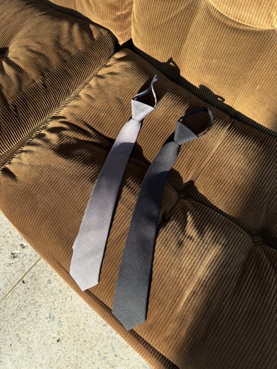 簡約風 百搭 素色 伸縮調節 領帶 - 2C2