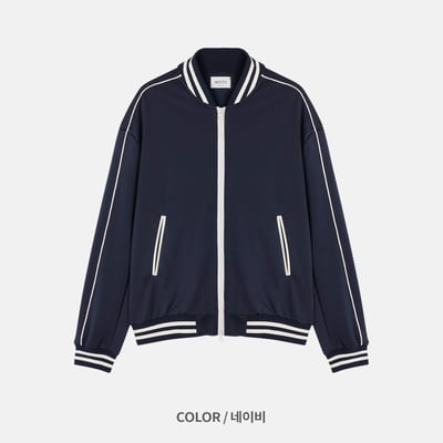 高級街頭 鬆弛神衣 邊線 棒球外套 - 2C19