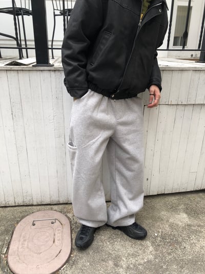 街頭休閒 極簡俐落 百搭 刷毛 寬版 工裝棉褲 - 2C9